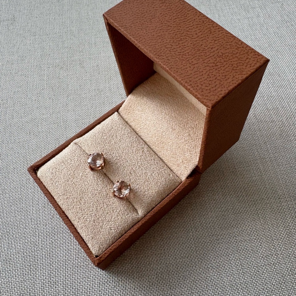 Rose gold and morganite earrings